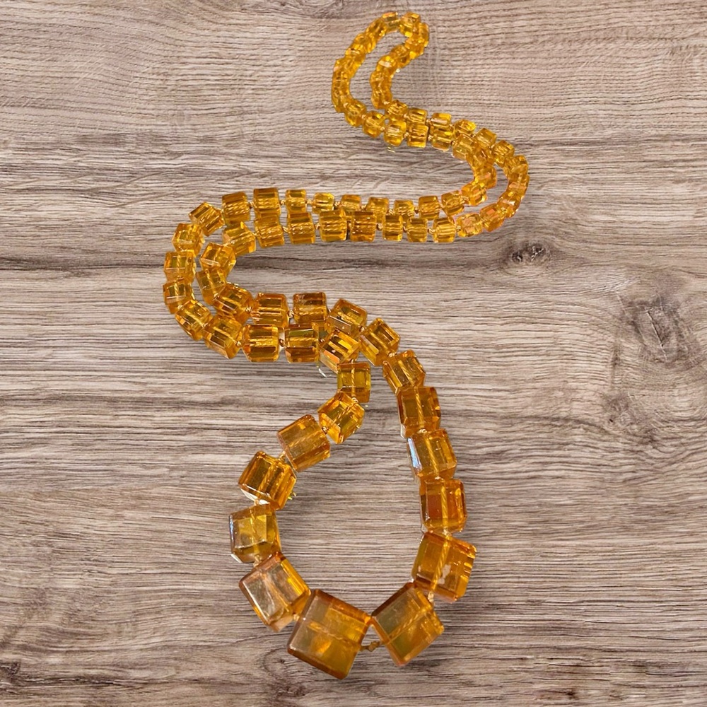 Yellow/ orange long necklace